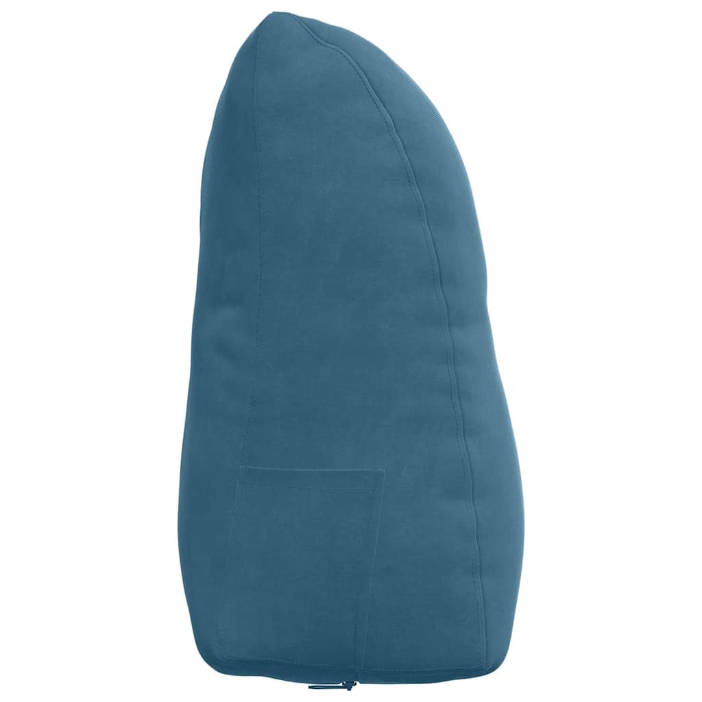 vidaXL Rugkussen Blauw 45 x 24 x 50 cm Fluweel