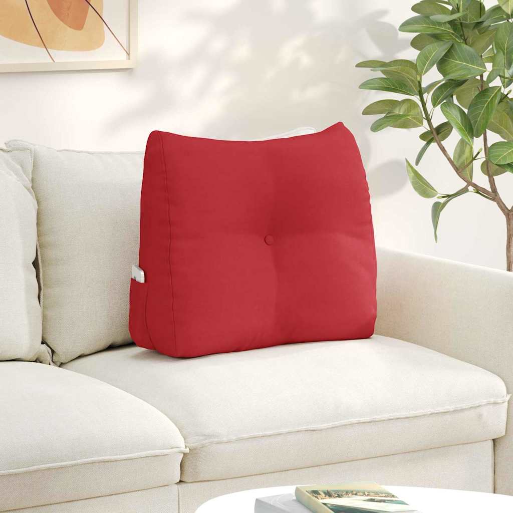 vidaXL Rugkussen Wijnrood 45 x 24 x 50 cm Stof