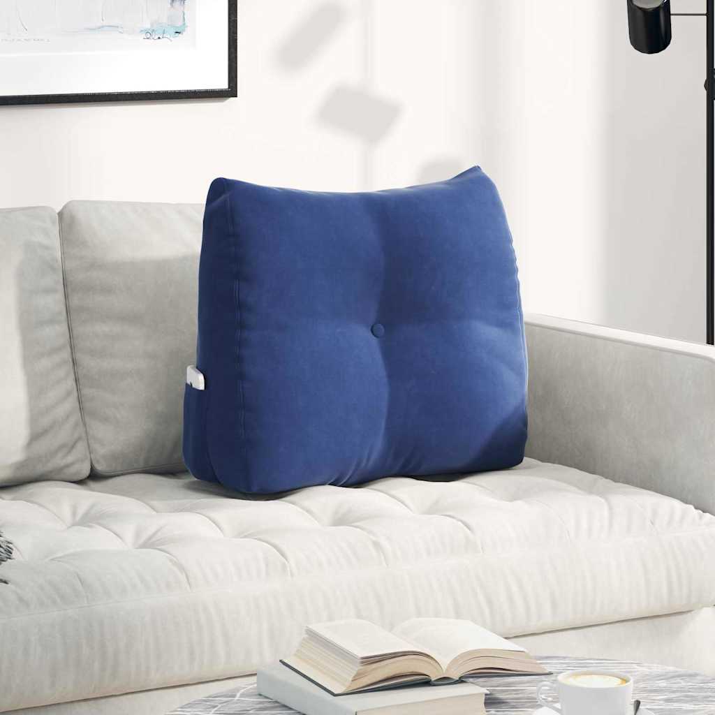 vidaXL Rugkussen Blauw 45 x 24 x 50 cm Fluweel