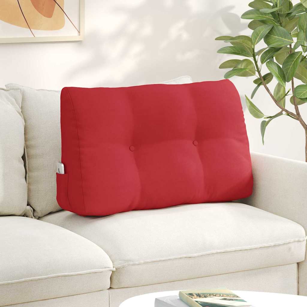 vidaXL Rugkussen Wijnrood 45 x 24 x 50 cm Stof