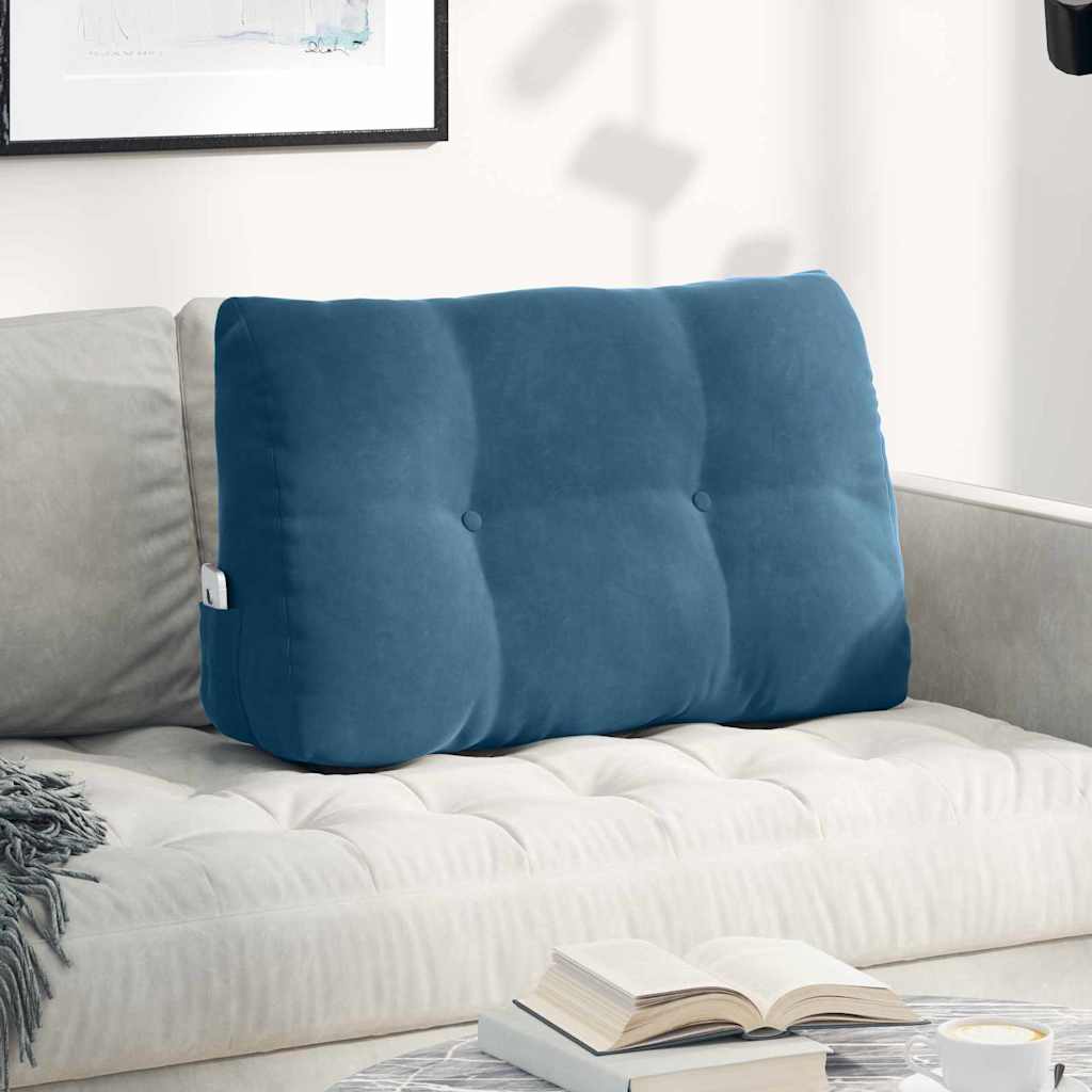 vidaXL Rugkussen Blauw 45 x 24 x 50 cm Fluweel