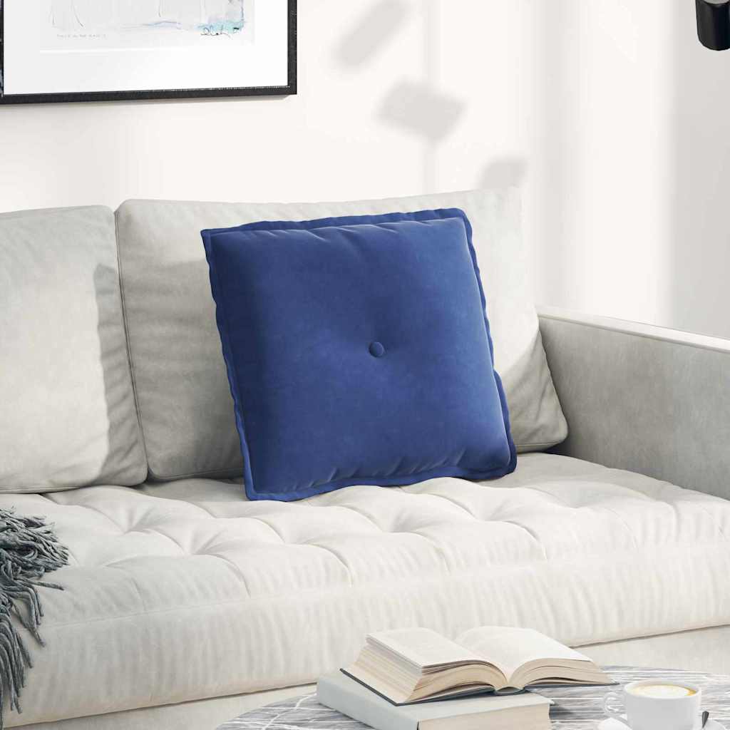 vidaXL Rugkussen Blauw 50 x 45 cm Katoen Stof