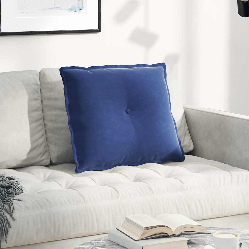 vidaXL Rugkussen Blauw 50 x 45 cm Katoen Stof