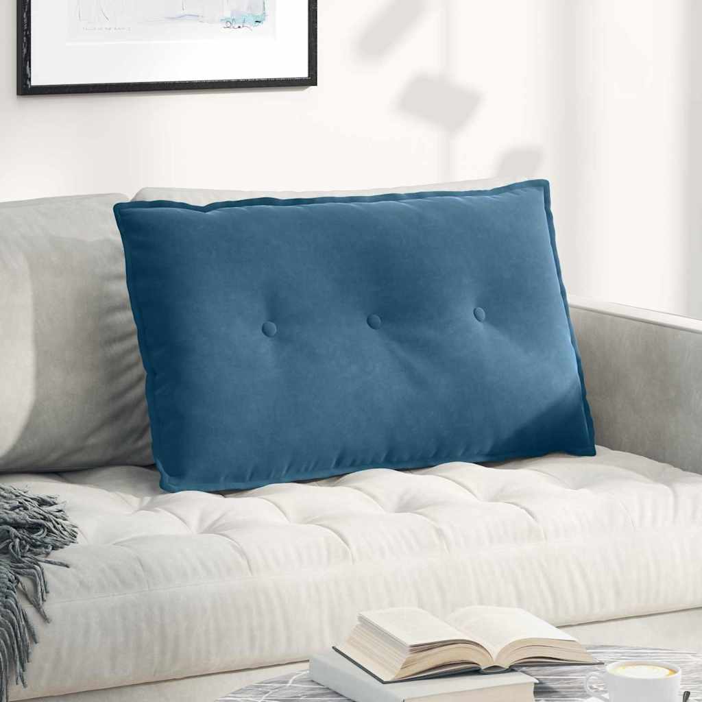 vidaXL Rugkussen Blauw 50 x 45 cm Katoen Stof