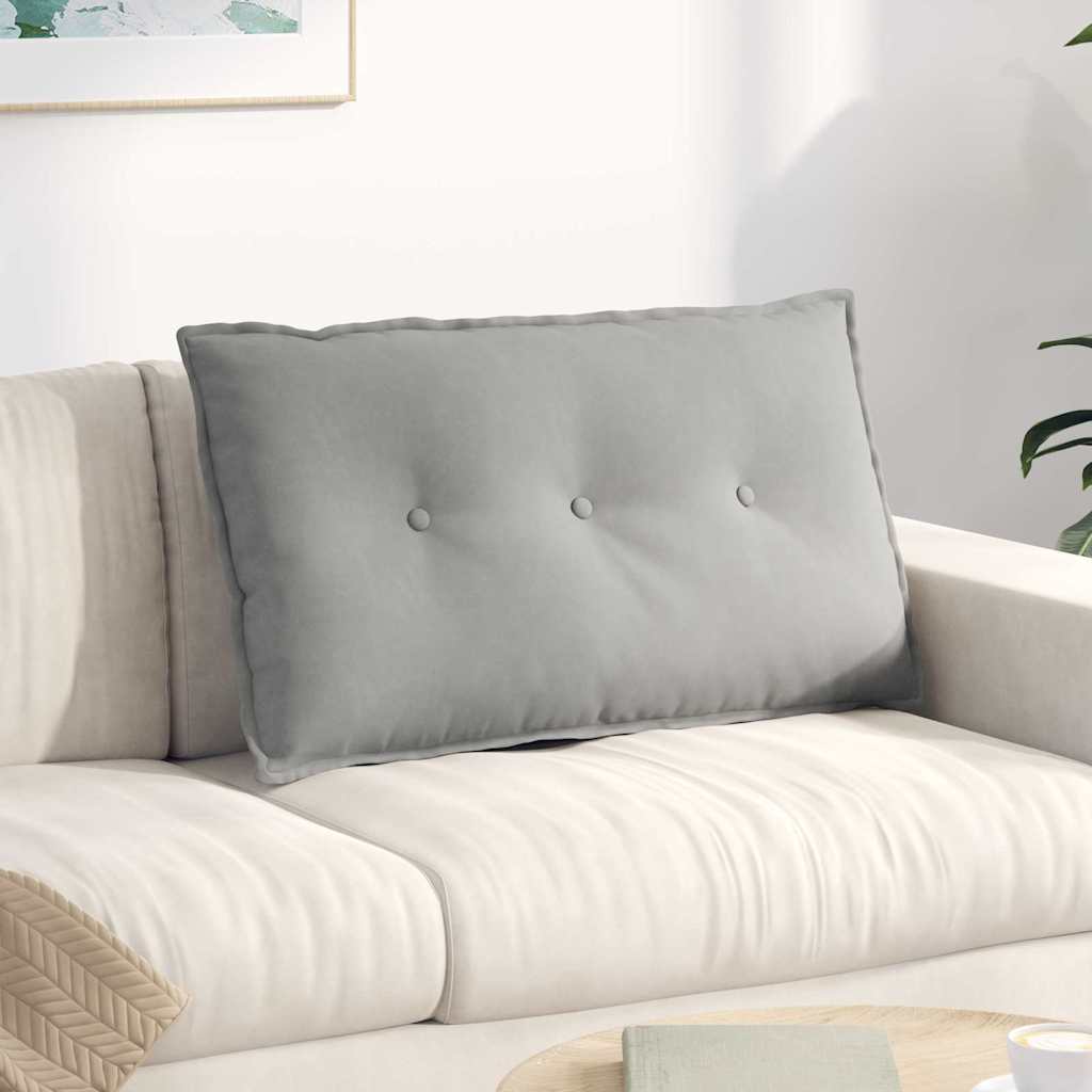 vidaXL Rugkussen Lichtgrijs 60 x 50 cm Microvezel Stof