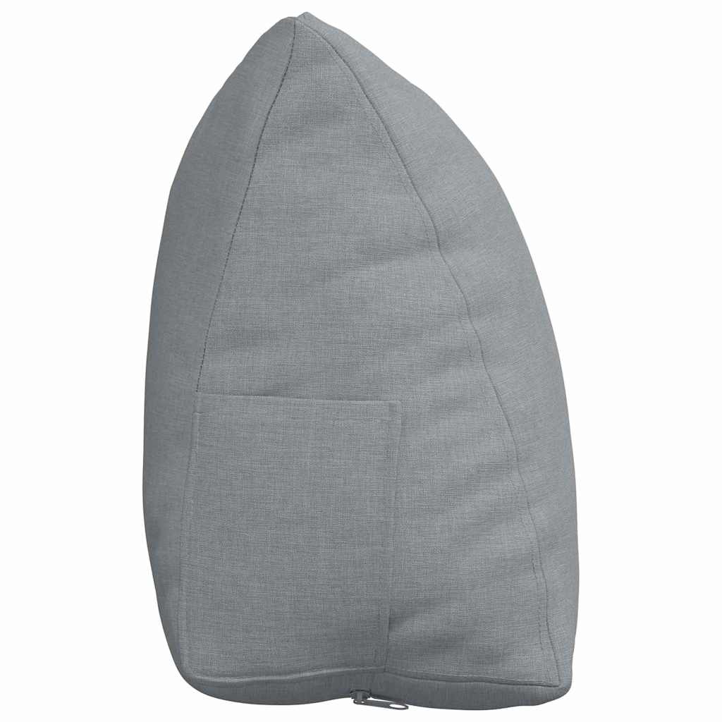 vidaXL Rugkussen Lichtgrijs 45 x 20 x 35 cm Stof