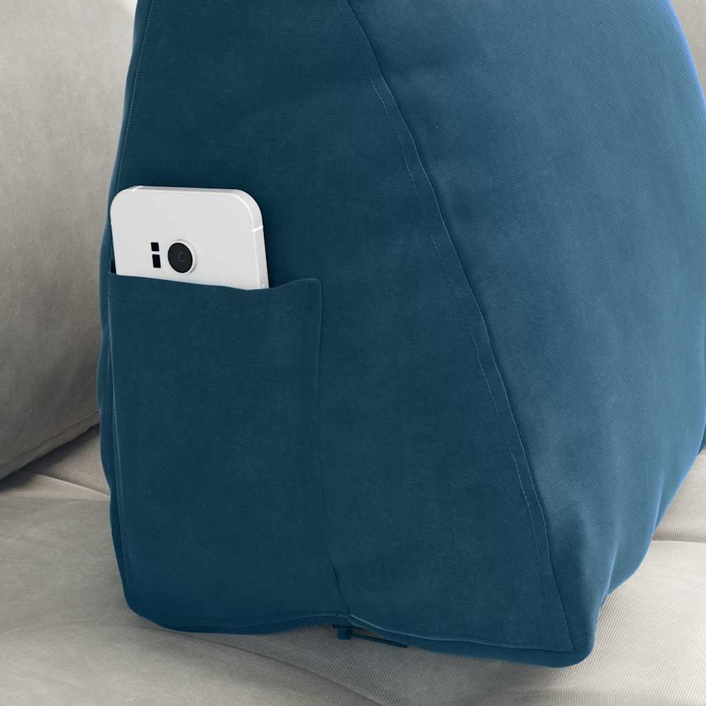 vidaXL Rugkussen Blauw 45 x 20 x 35 cm Katoen Stof
