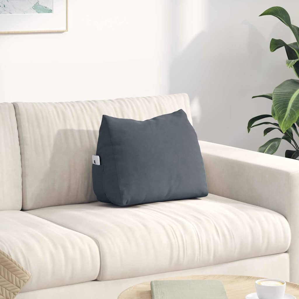 vidaXL Rugkussen Blauw 45 x 20 x 35 cm Katoen Stof