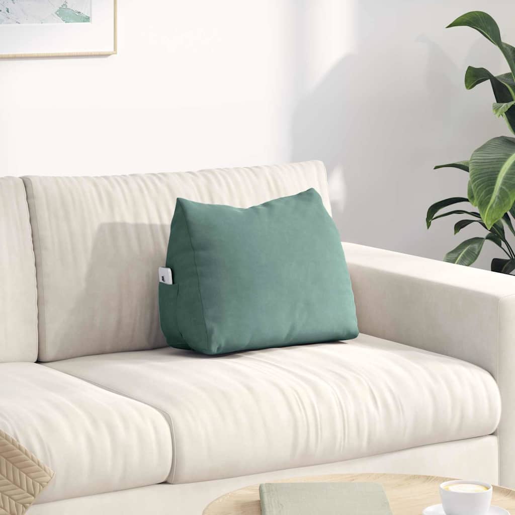 vidaXL Rugkussen Blauw 45 x 20 x 35 cm Katoen Stof