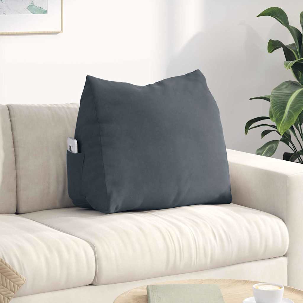 vidaXL Rugkussen Blauw 45 x 20 x 35 cm Katoen Stof