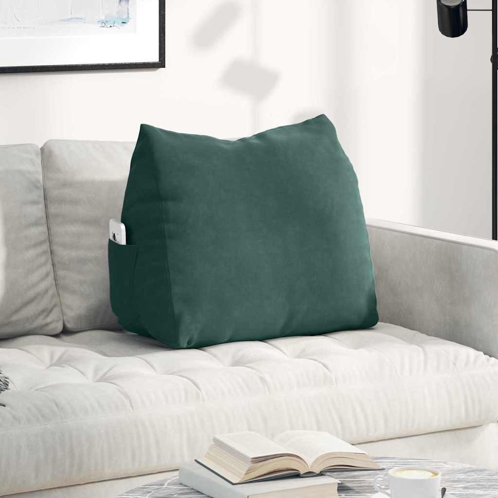 vidaXL Rugkussen Blauw 45 x 20 x 35 cm Katoen Stof