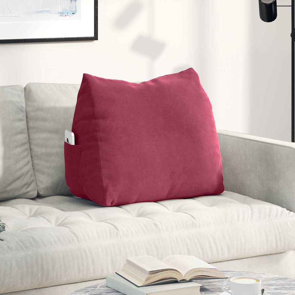 vidaXL Rugkussen Blauw 45 x 20 x 35 cm Katoen Stof
