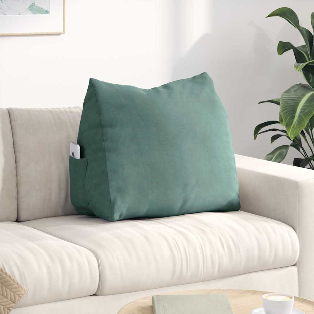 vidaXL Rugkussen Blauw 45 x 20 x 35 cm Katoen Stof
