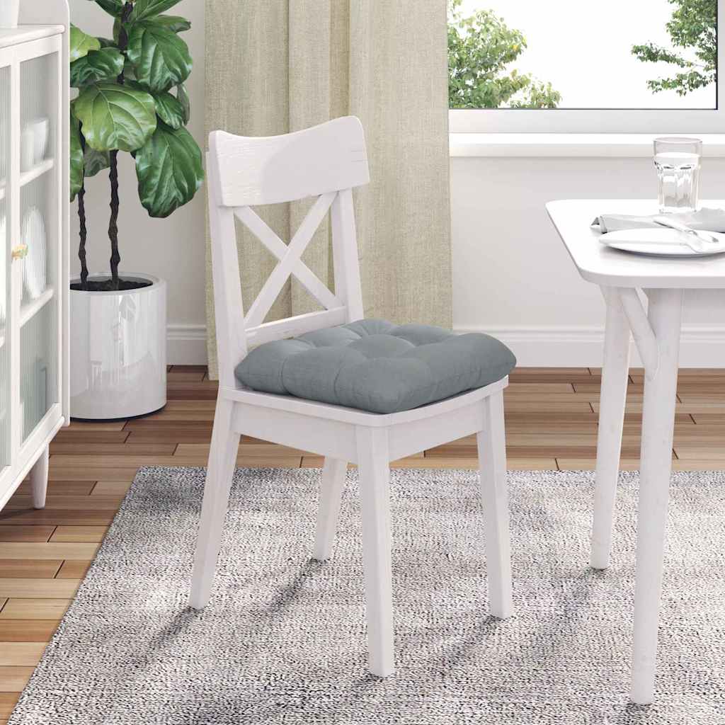 vidaXL Zitkussens 4 pcs Lichtgrijs 40 x 40 x 12 cm Stof