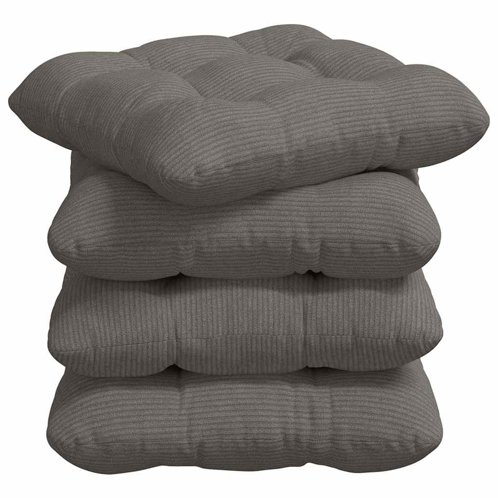 vidaXL Zitkussens 4 pcs Lichtgrijs 40 x 40 cm Katoen Stof