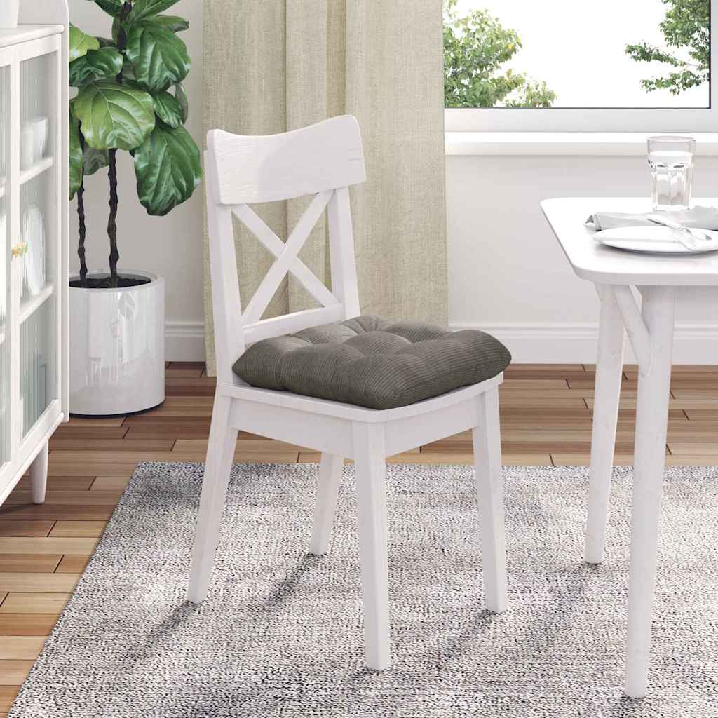 vidaXL Zitkussens 4 pcs Lichtgrijs 40 x 40 cm Katoen Stof