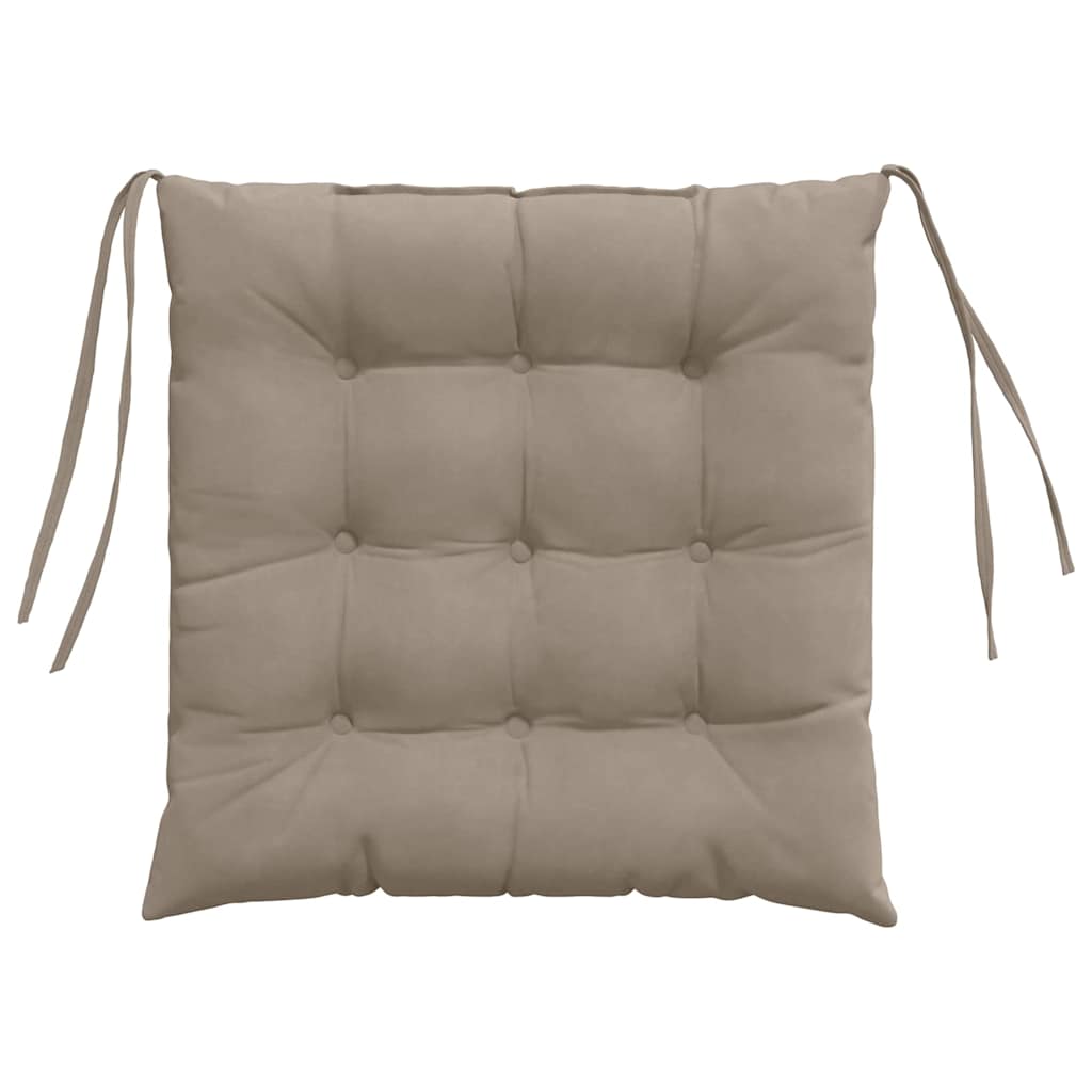 vidaXL Zitkussens 4 pcs Taupe 40 x 40 x 6 cm Microfibre