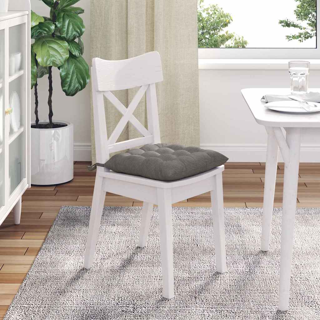 vidaXL Zitkussens 4 pcs Lichtgrijs 40 x 40 x 6 cm Katoen Stof
