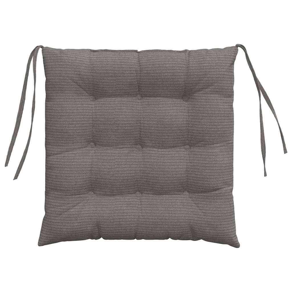 vidaXL Zitkussens 4 pcs Lichtgrijs 40 x 40 x 6 cm Katoen Stof