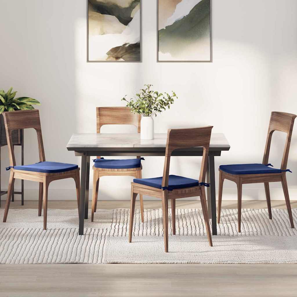 vidaXL Zitkussens 4 pcs Blauw 40 x 40 x 3 cm Fluweel