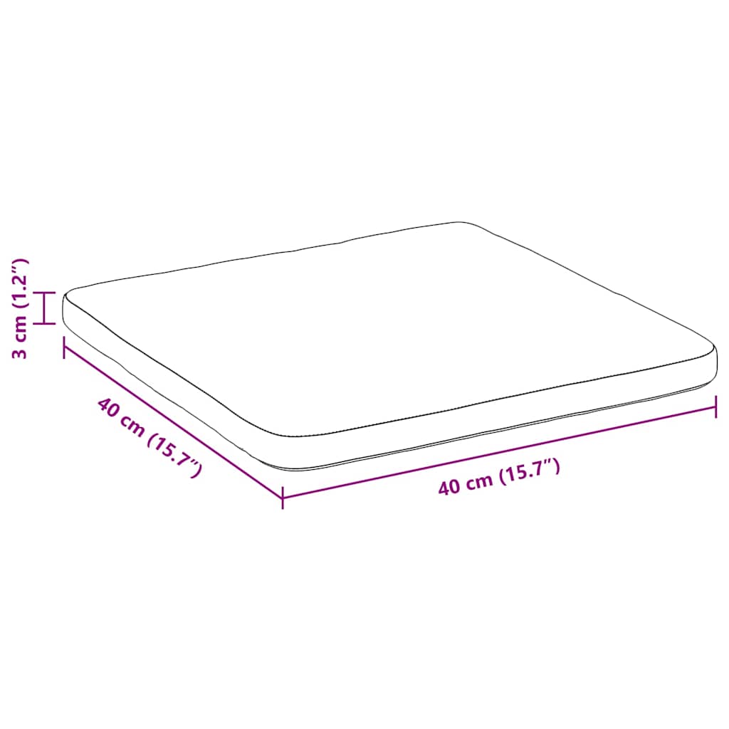 vidaXL Zitkussens 4 pcs Taupe 40 x 40 x 3 cm Microvezel Stof