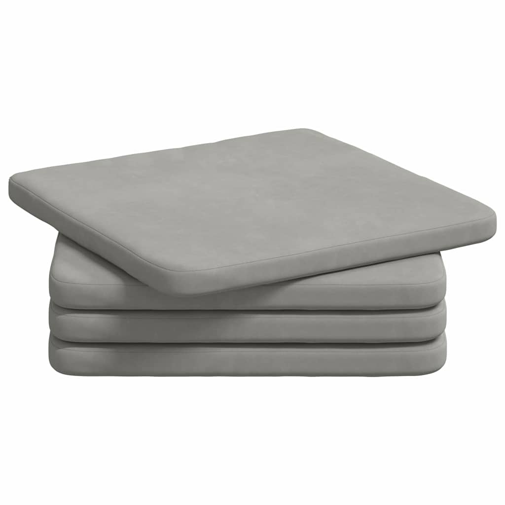vidaXL Zitkussens 4 pcs Taupe 40 x 40 x 3 cm Microvezel Stof