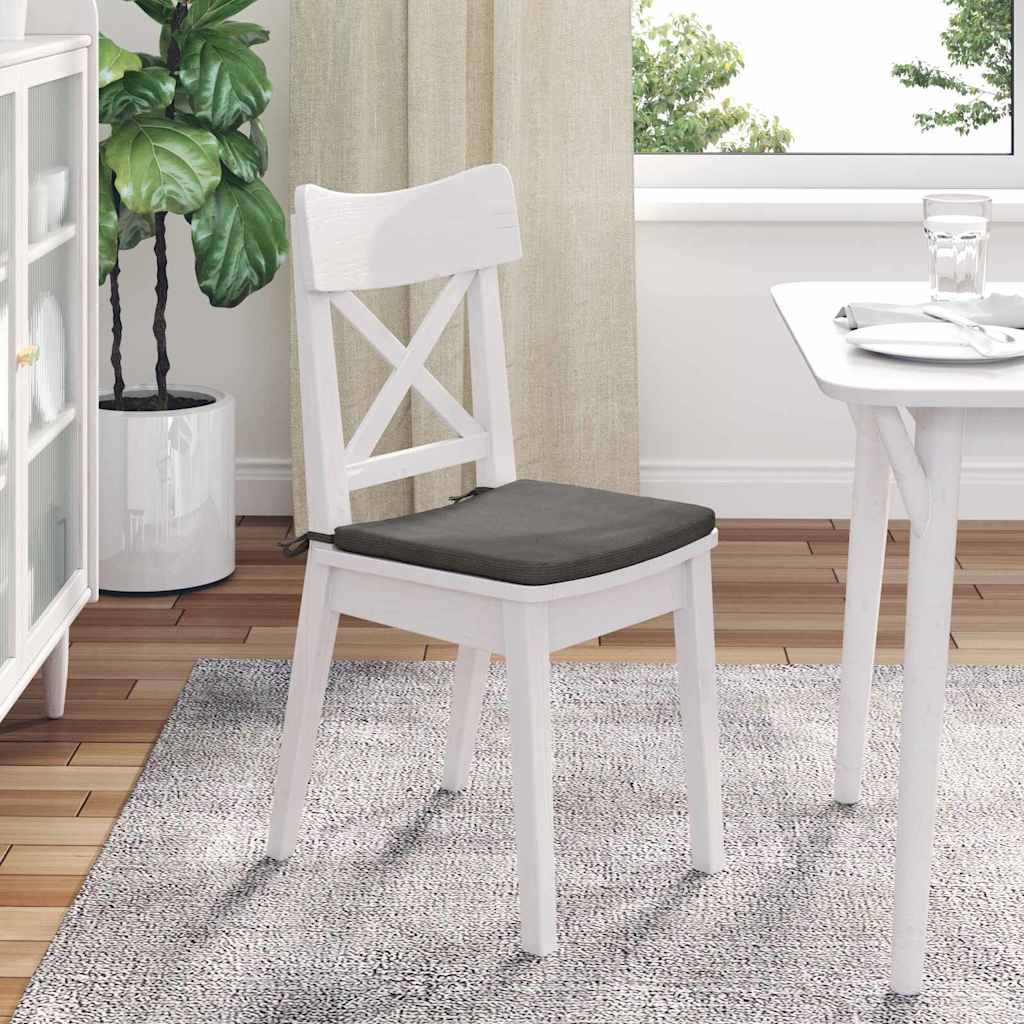 vidaXL Zitkussens 4 pcs Lichtgrijs 40 x 40 x 3 cm Katoen Stof