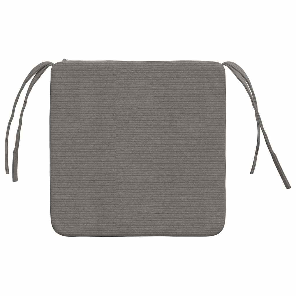 vidaXL Zitkussens 4 pcs Lichtgrijs 40 x 40 x 3 cm Katoen Stof
