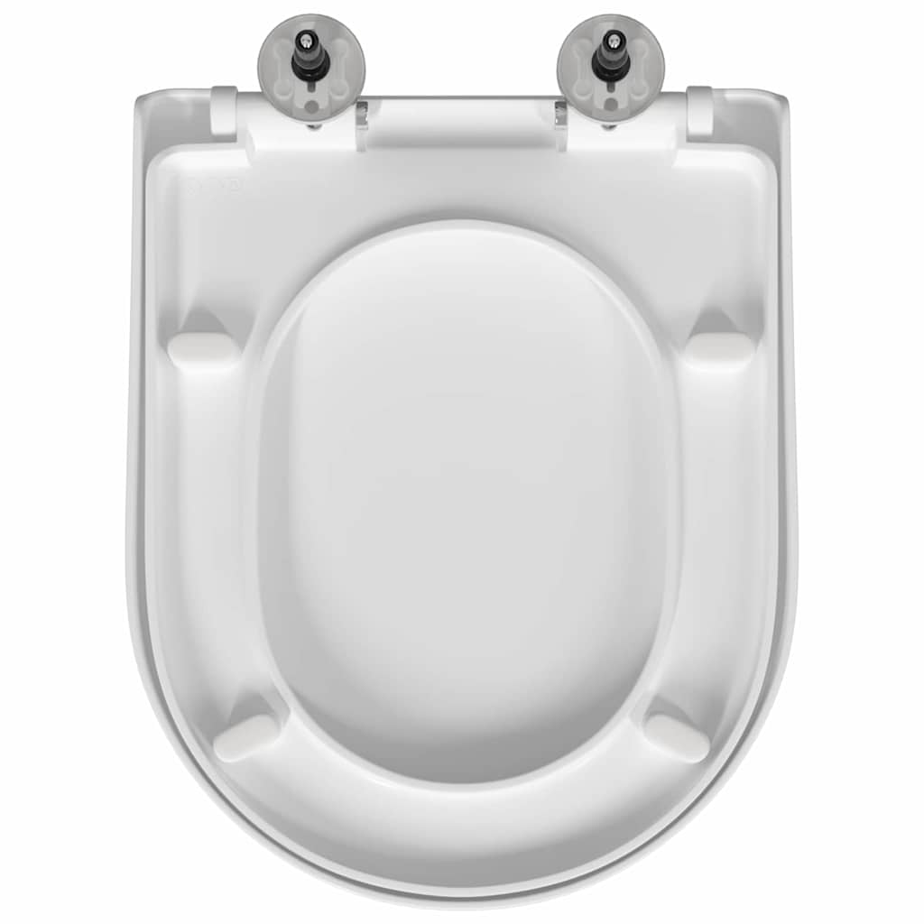 vidaXL Toiletzitting Wit 48 x 36.5 x 4.5 cm Polypropyleen