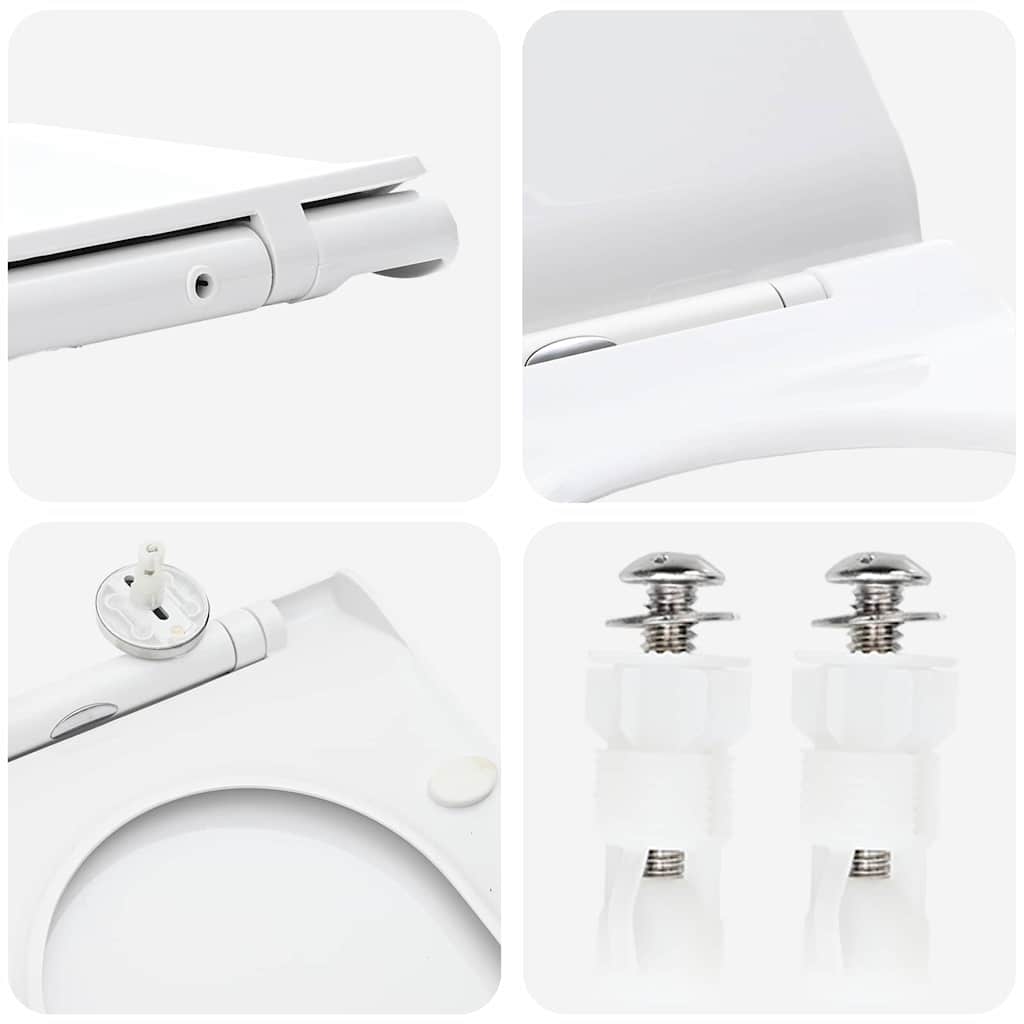 vidaXL Toiletzitting Wit 48.5 x 36 x 5 cm Polypropyleen