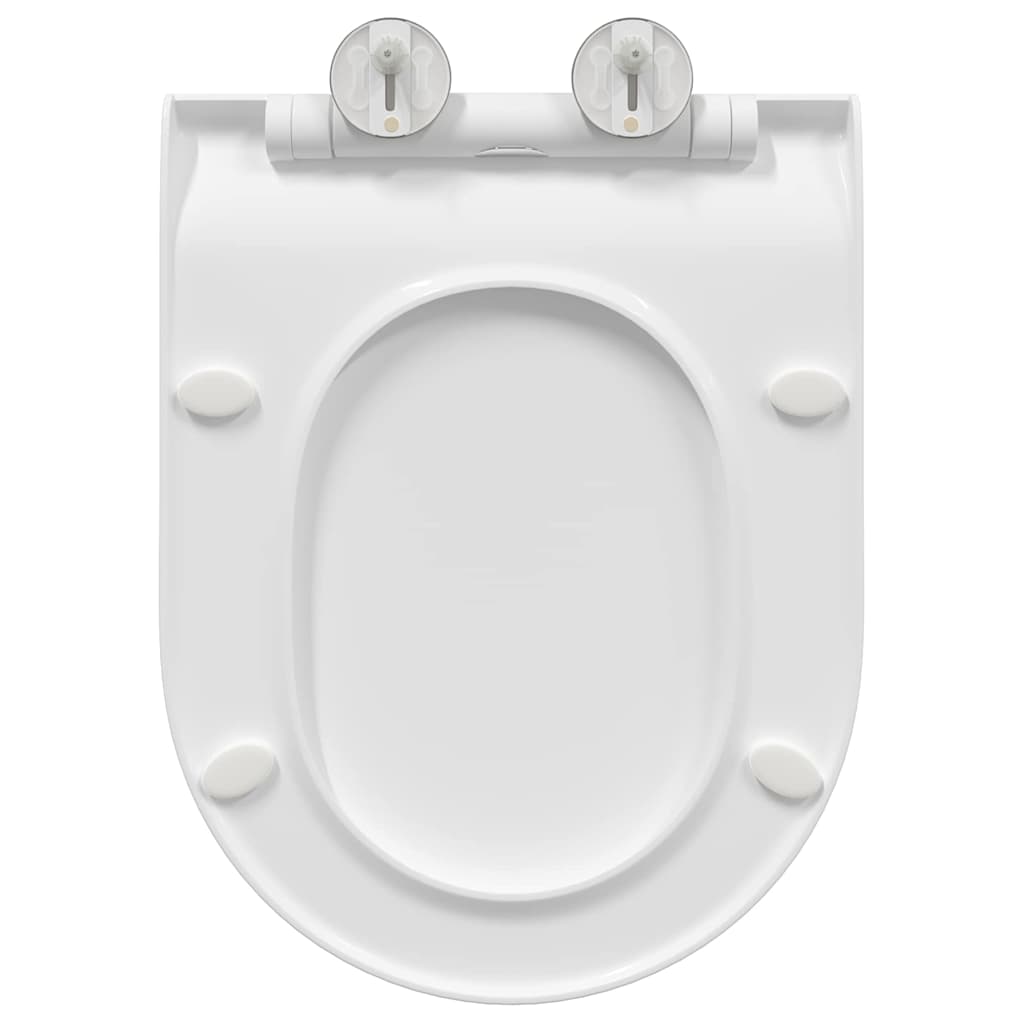 vidaXL Toiletzitting Wit 48.5 x 36 x 5 cm Polypropyleen