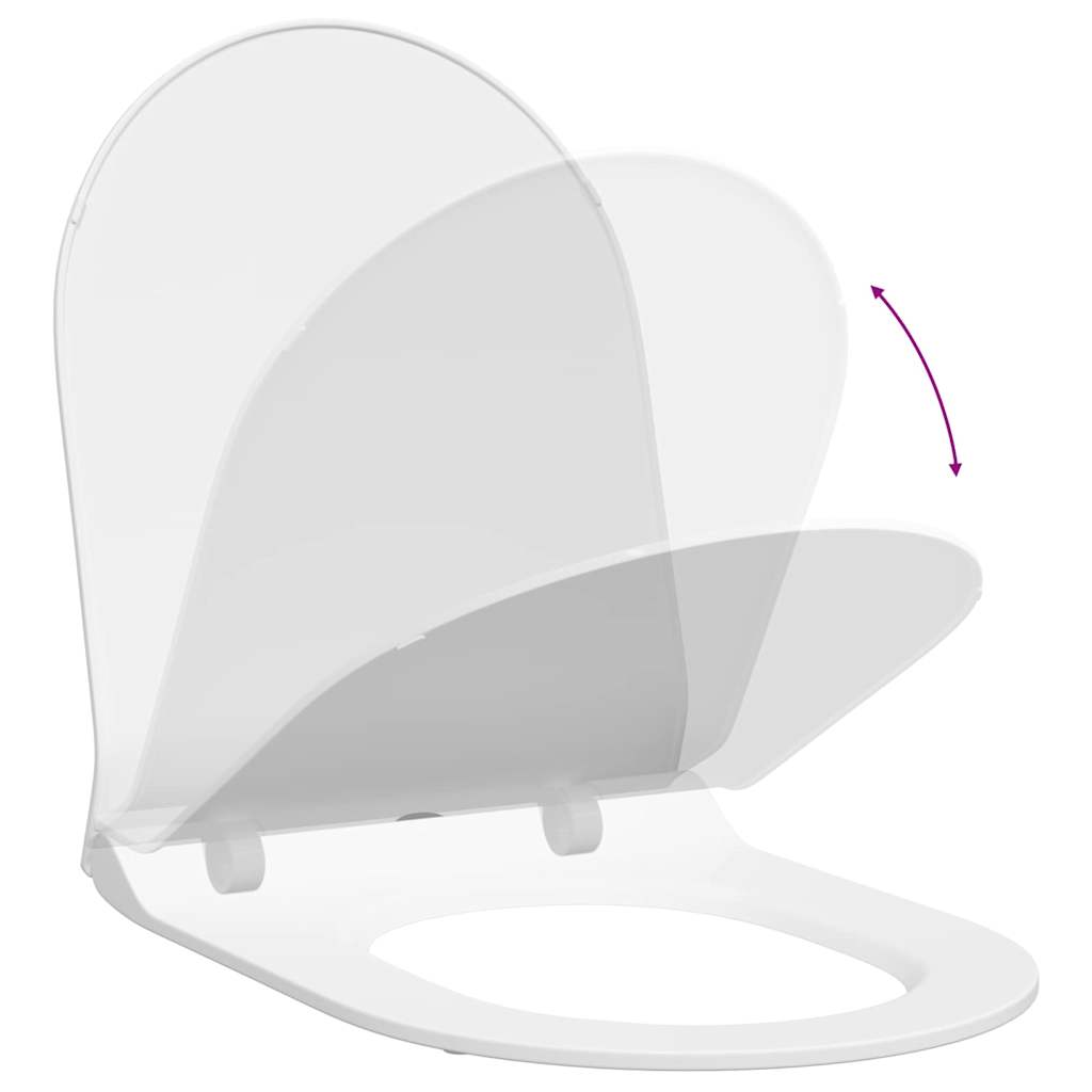 vidaXL Toiletzitting Wit 48.5 x 36 x 5 cm Polypropyleen