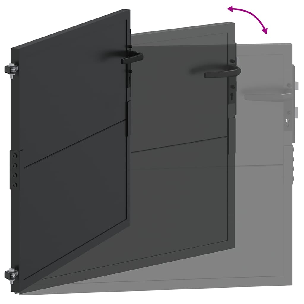 vidaXL Poort 105x155 cm cortenstaal