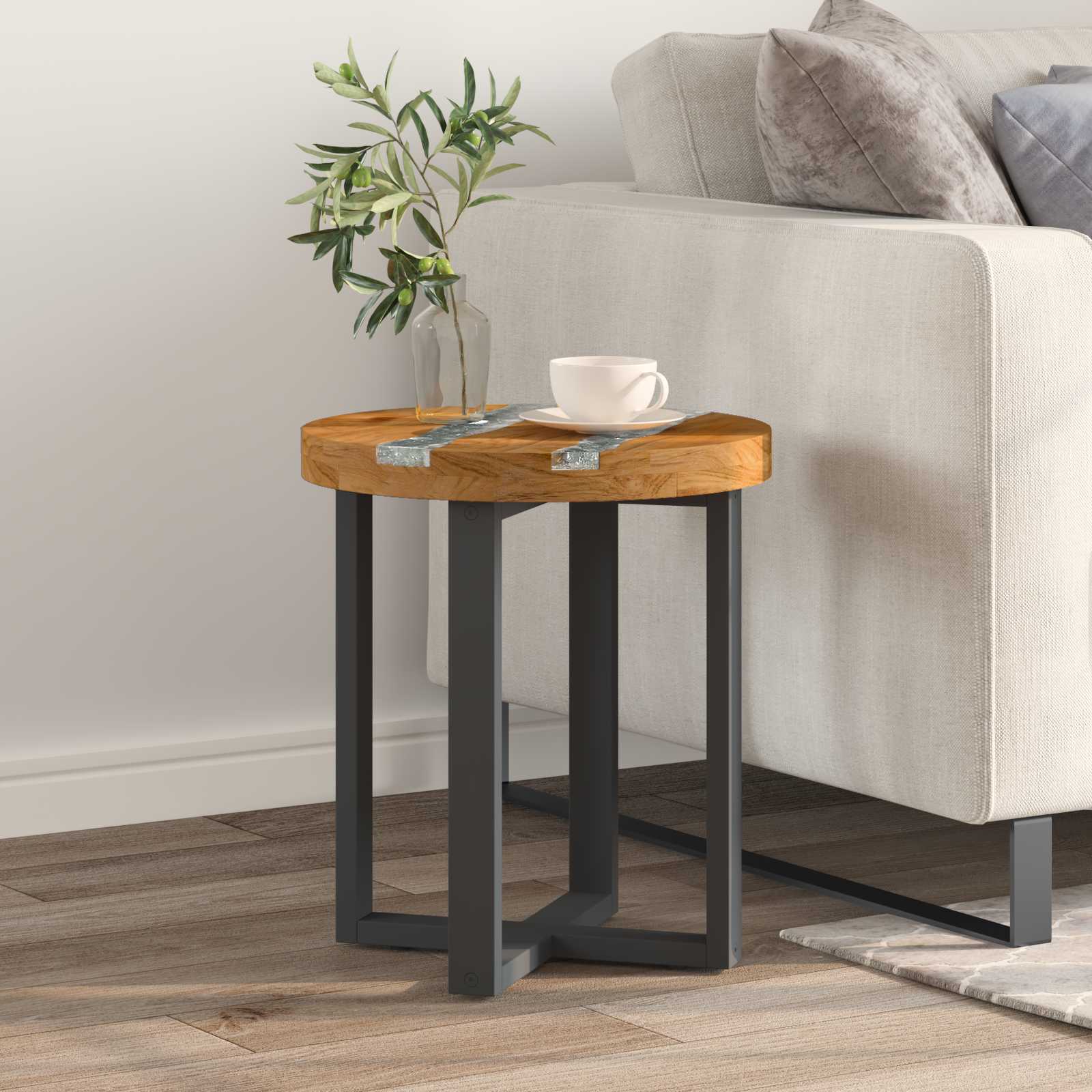vidaXL Salontafel Bruin 40 x 40 x 45 cm Massief Teakhout