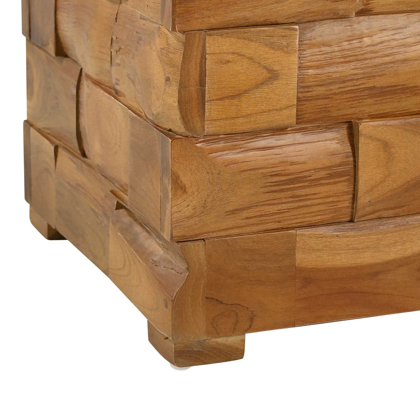 vidaXL Opbergkruk Bruin 40 x 40 x 45 cm Massief Teakhout