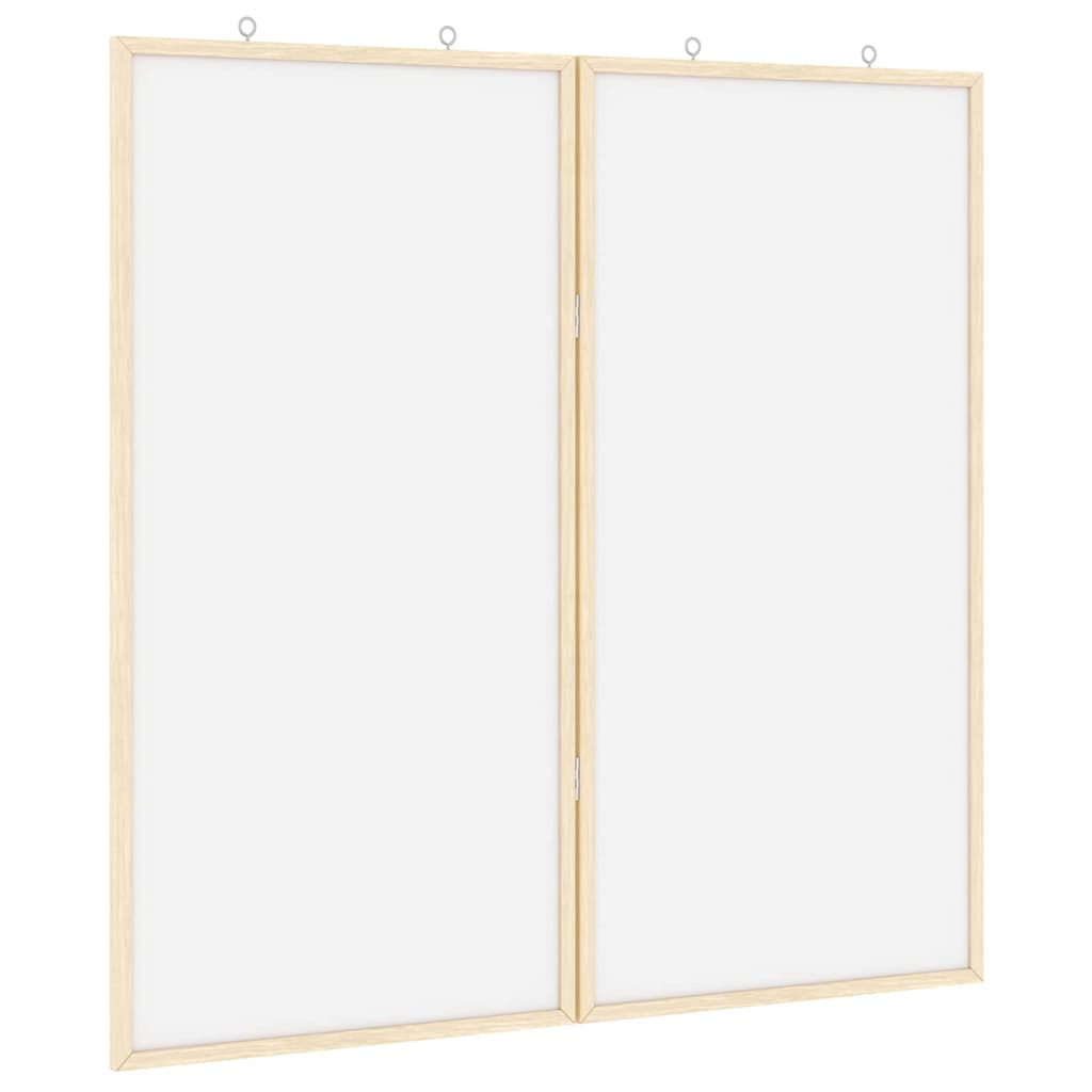 vidaXL Magnetisch whiteboard Wit 80 x 1.4 x 80 cm Massief grenenhout