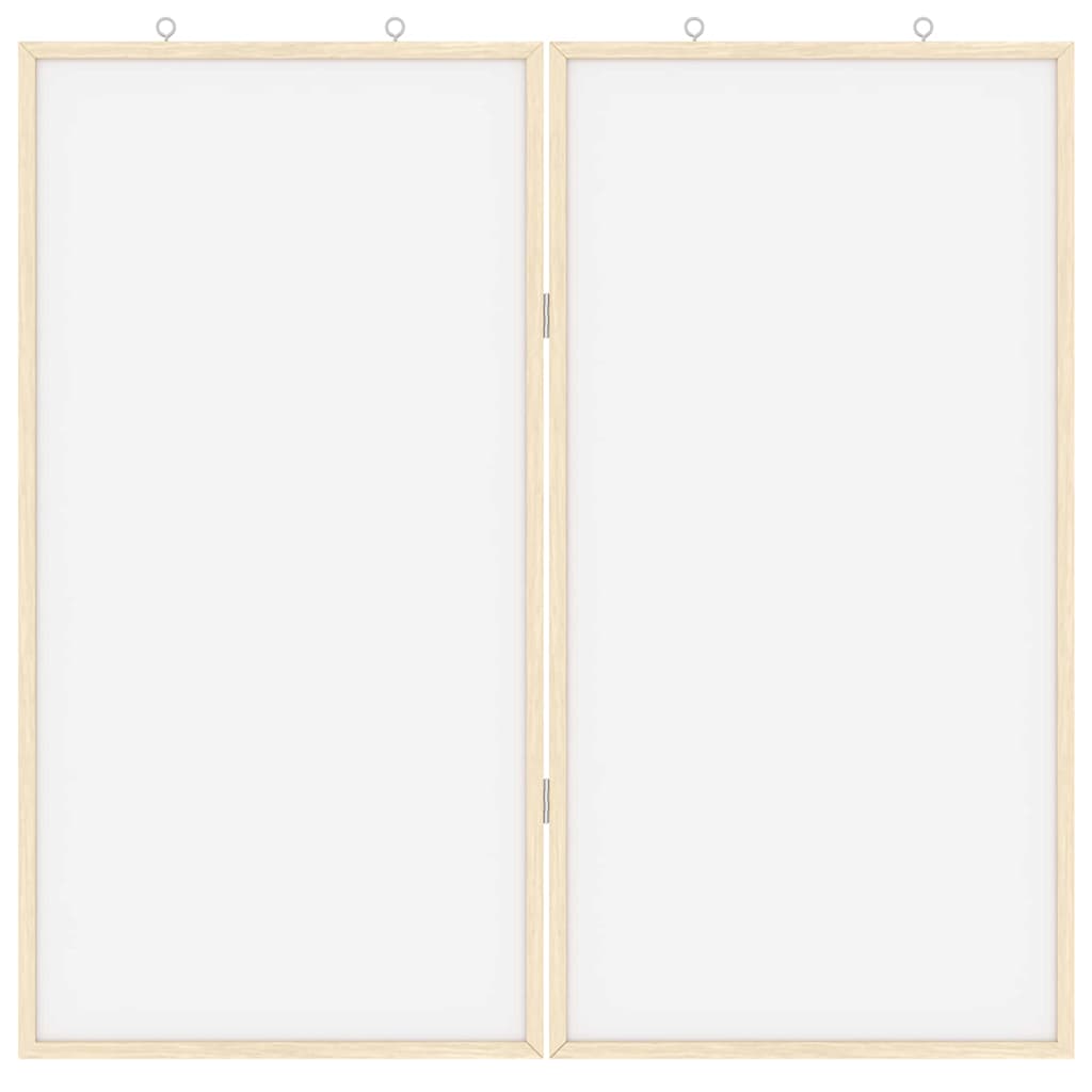 vidaXL Magnetisch whiteboard Wit 80 x 1.4 x 80 cm Massief grenenhout