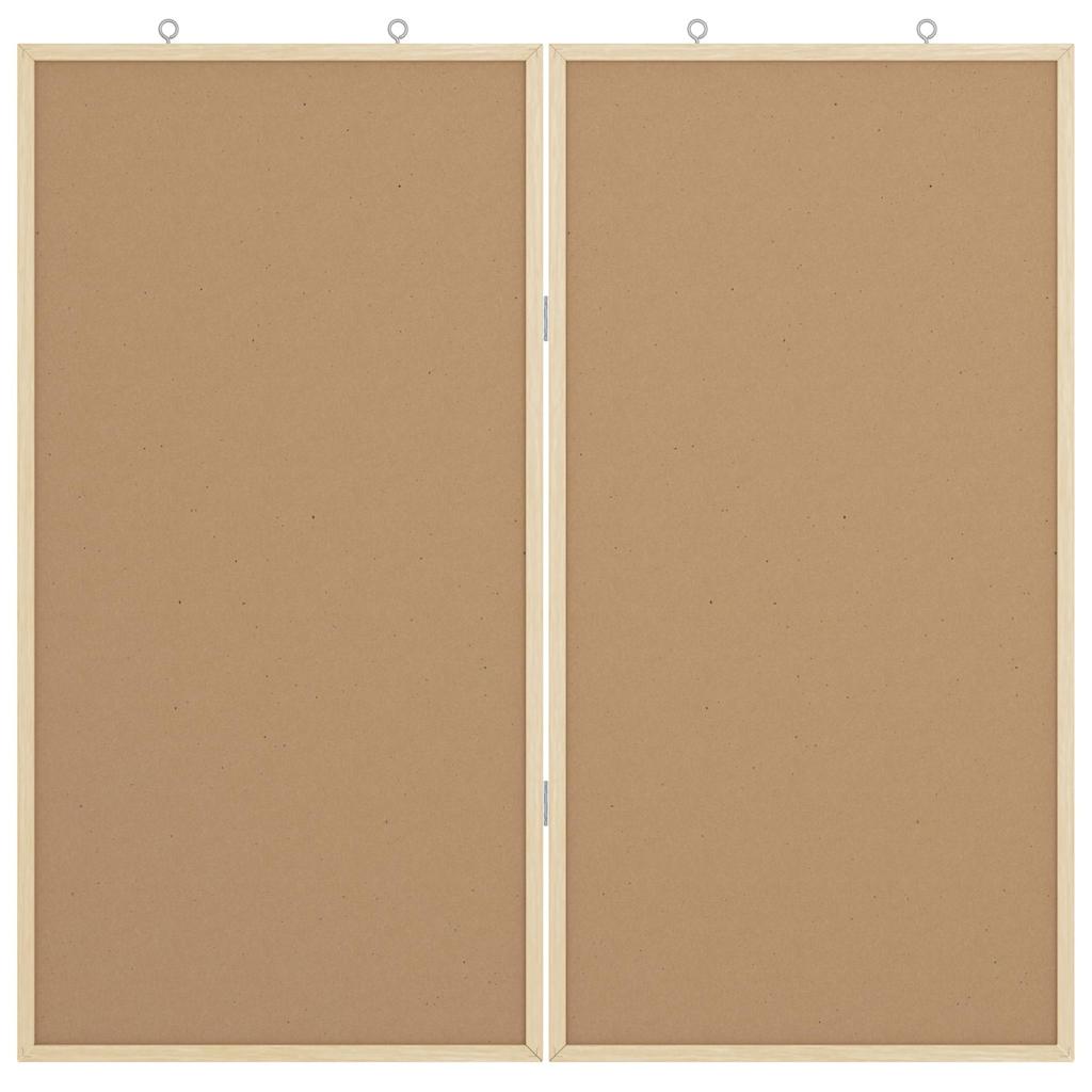 vidaXL Magnetisch whiteboard Wit 80 x 1.4 x 80 cm Massief grenenhout