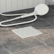 vidaXL 2 in 1 doucheafvoer Zilver 15 x 15 cm Roestvrij staal 304