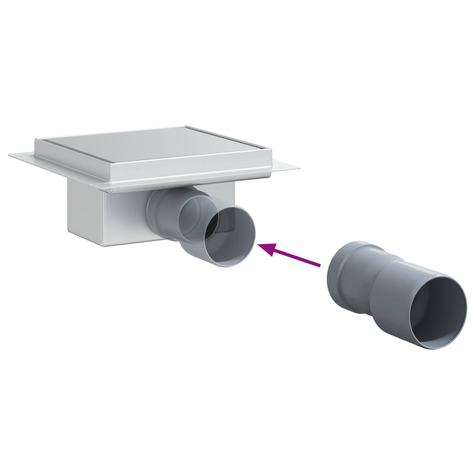 vidaXL 2 in 1 doucheafvoer Zilver 15 x 15 cm Roestvrij staal 304
