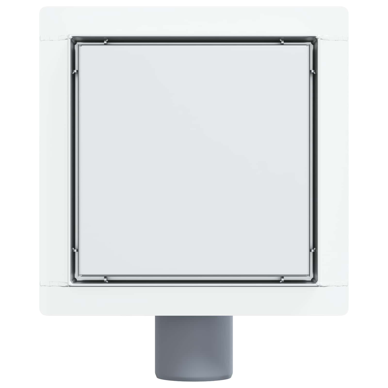 vidaXL 2 in 1 doucheafvoer Zilver 15 x 15 cm Roestvrij staal 304