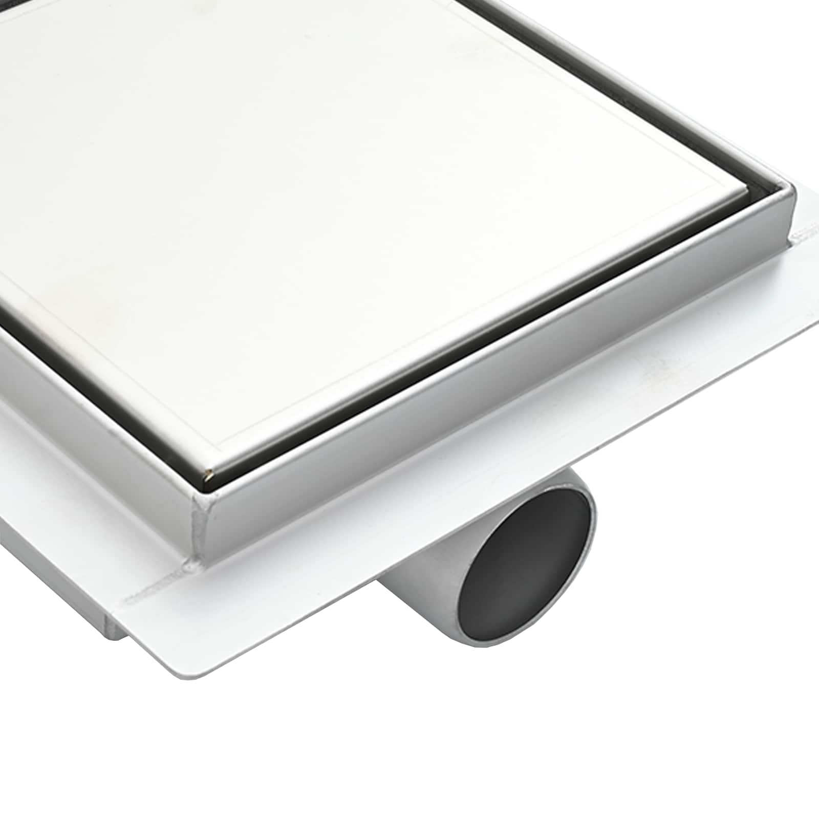 vidaXL 2 in 1 doucheafvoer Zilver 15 x 15 cm Roestvrij staal 304