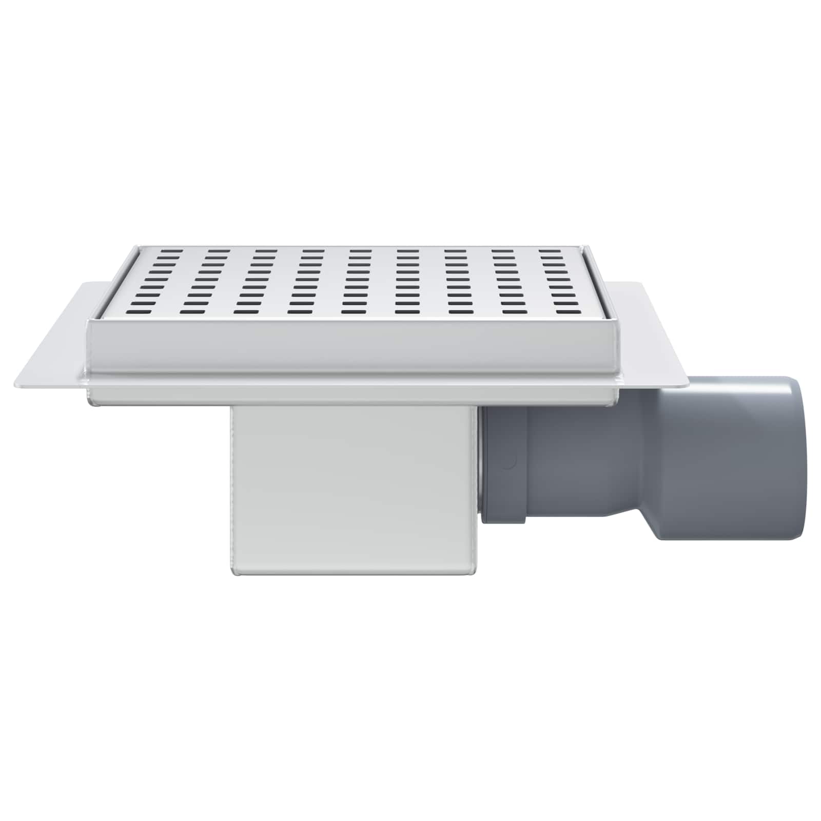 vidaXL Dot doucheafvoer Zilver 15 x 15 cm Roestvrij staal 304