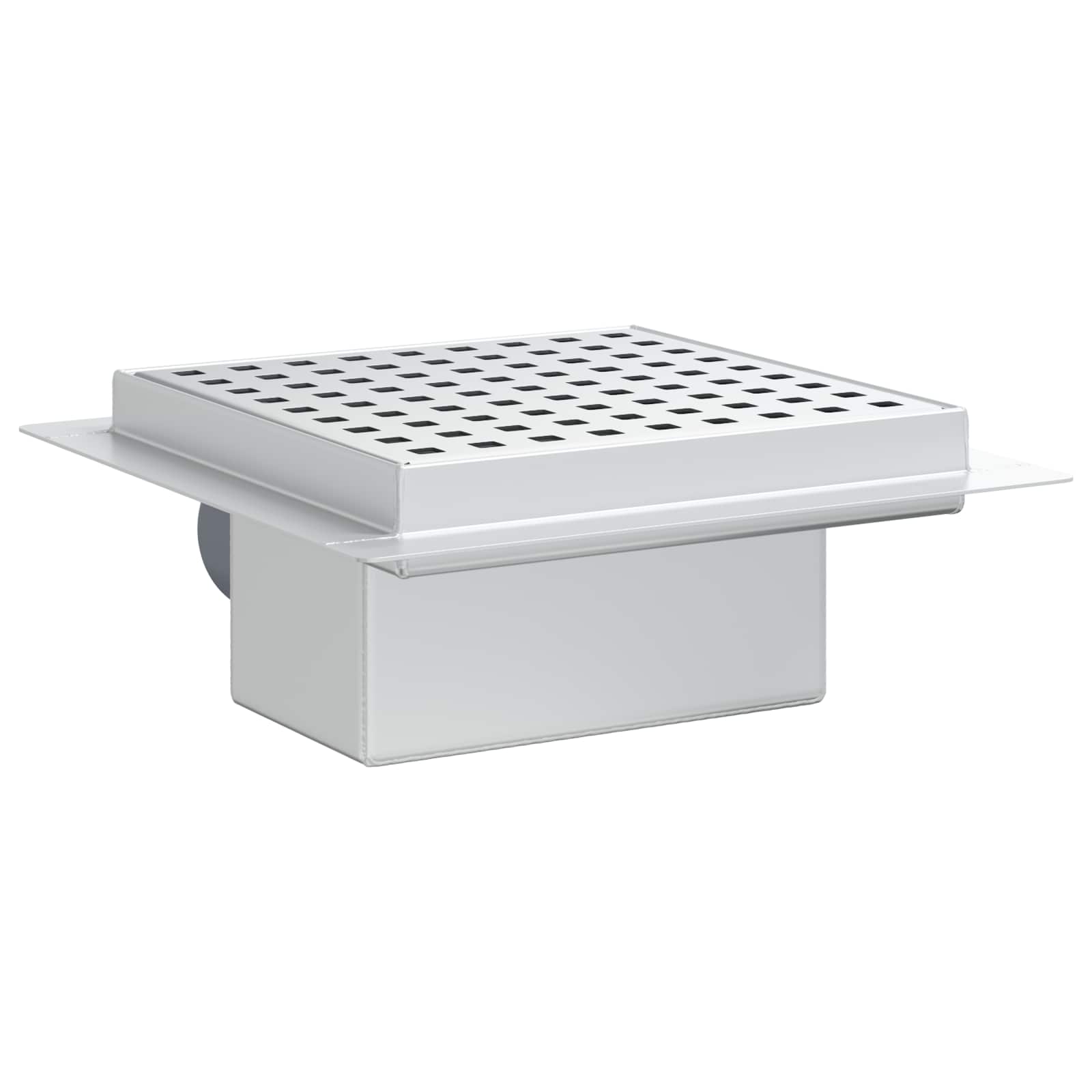 vidaXL Dot doucheafvoer Zilver 15 x 15 cm Roestvrij staal 304