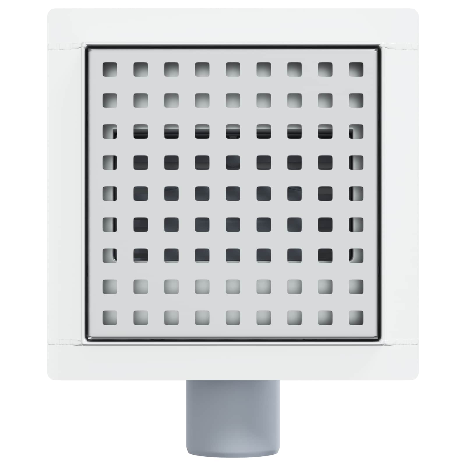 vidaXL Dot doucheafvoer Zilver 15 x 15 cm Roestvrij staal 304