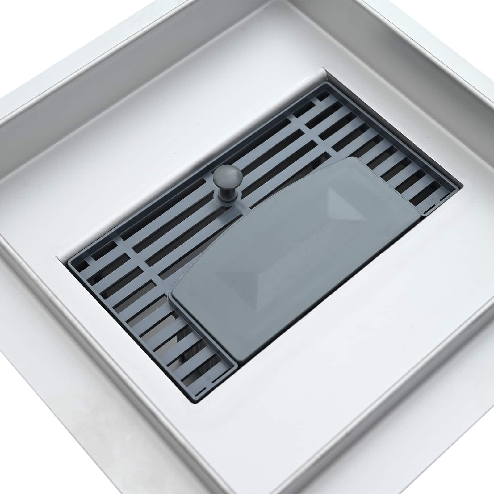vidaXL Dot doucheafvoer Zilver 15 x 15 cm Roestvrij staal 304