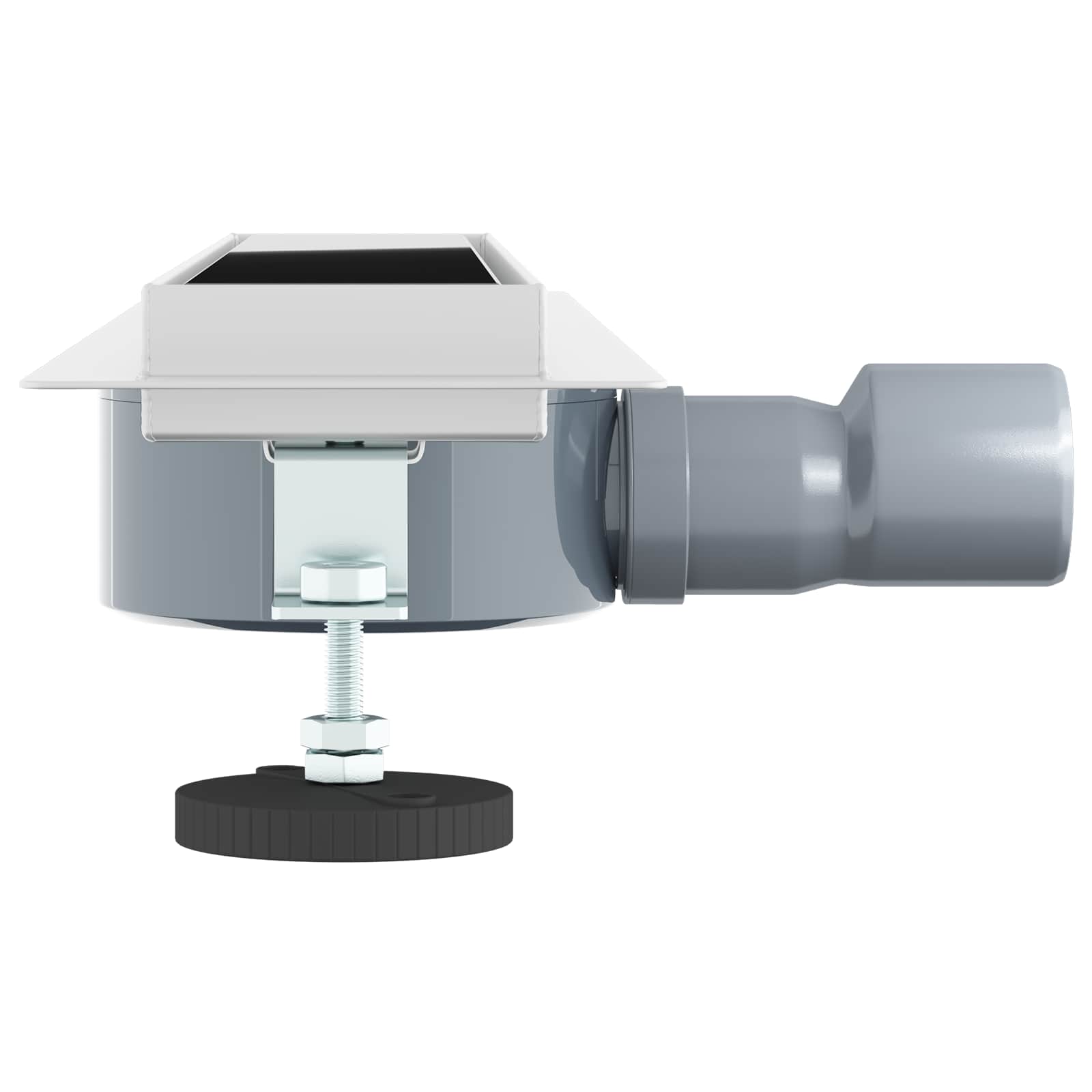 vidaXL Doucheafvoer Glasdeksel met 360° Sifon Zwart 50 cm