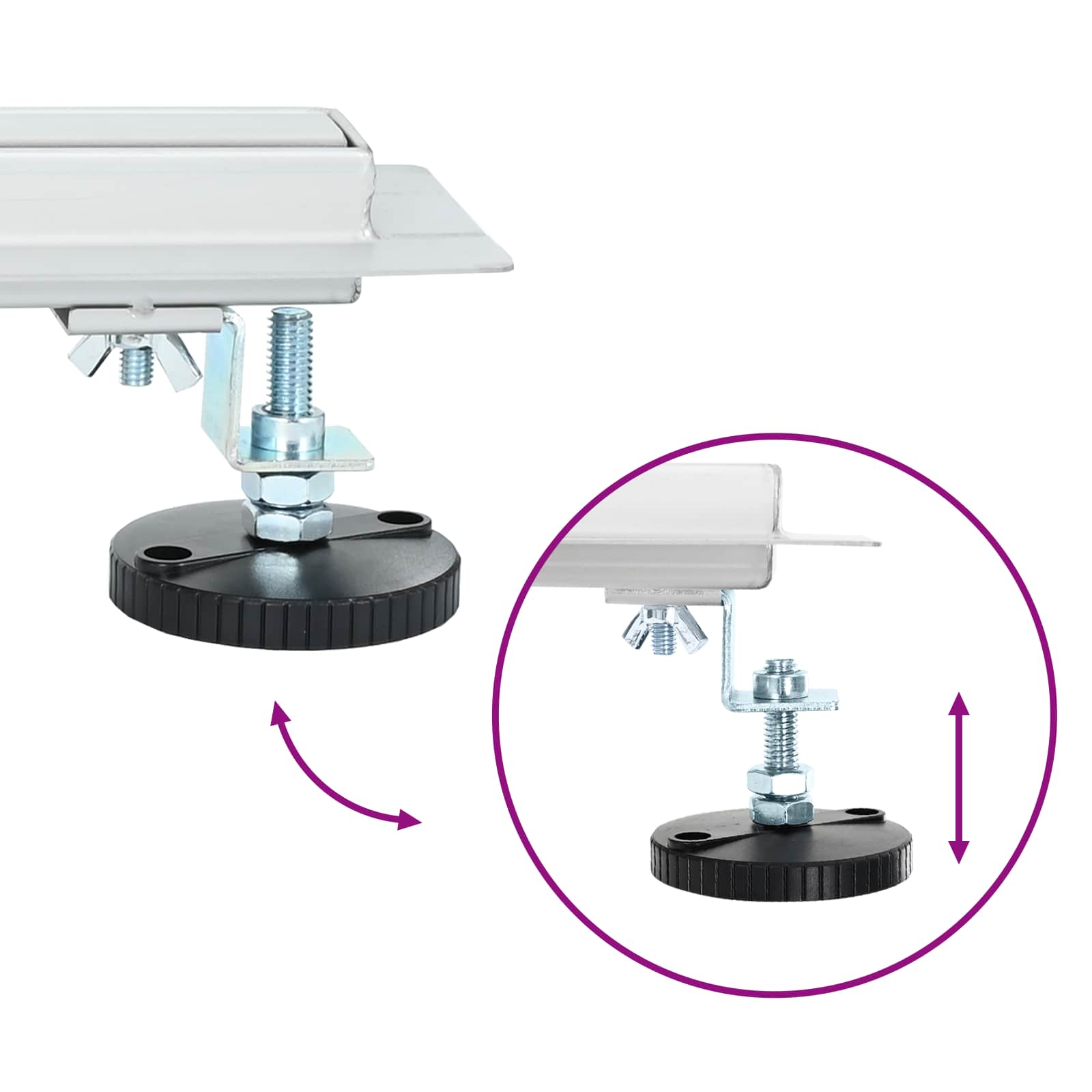 vidaXL 360° Doucheafvoer Met Slank Model Zilver 50 cm