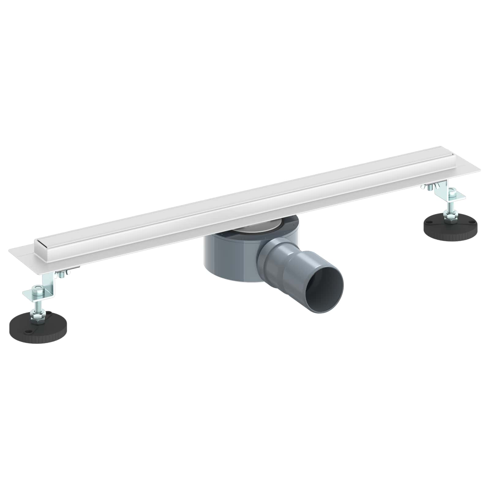 vidaXL 360° Doucheafvoer Met Slank Model Zilver 50 cm