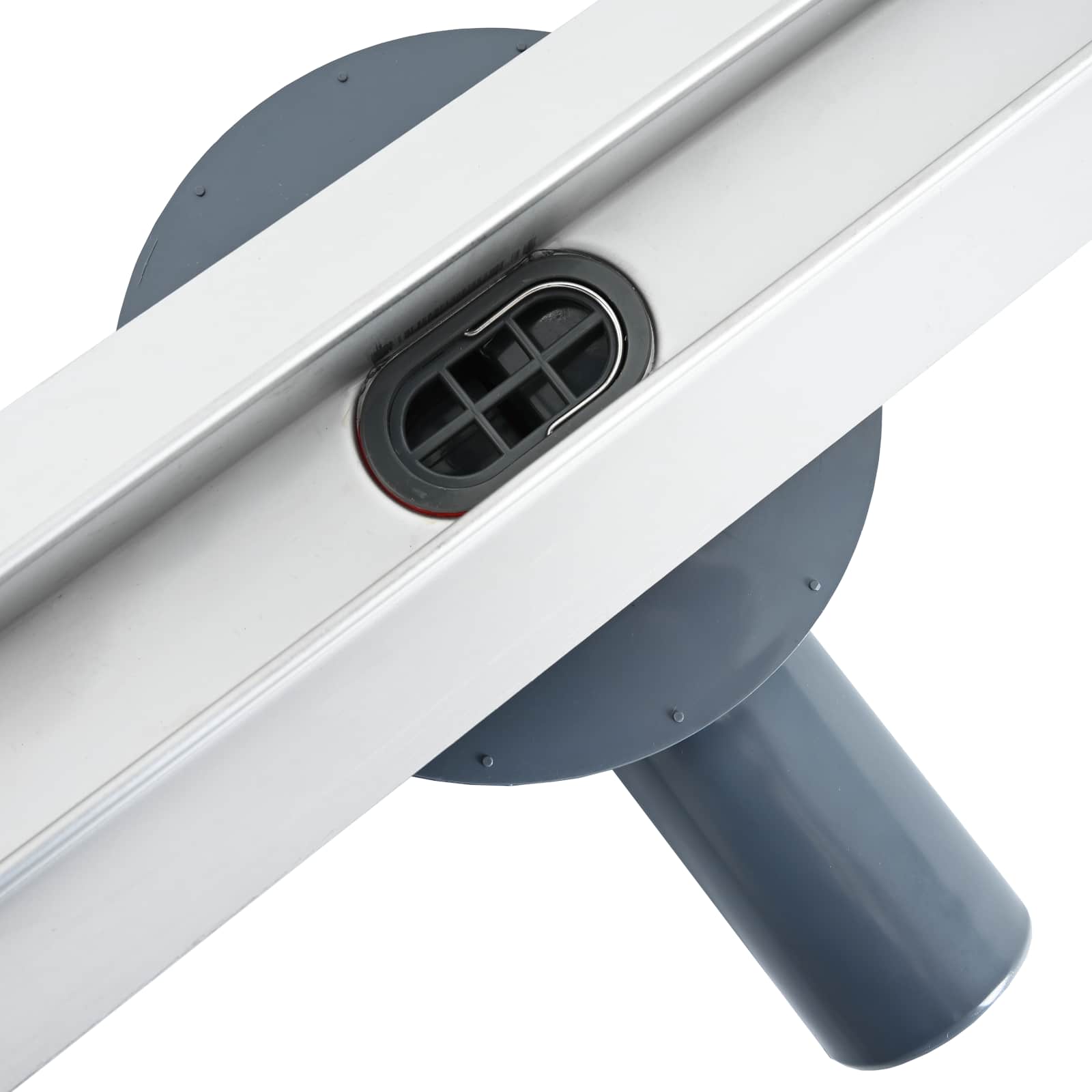vidaXL 360° Doucheafvoer Met Slank Model Zilver 50 cm